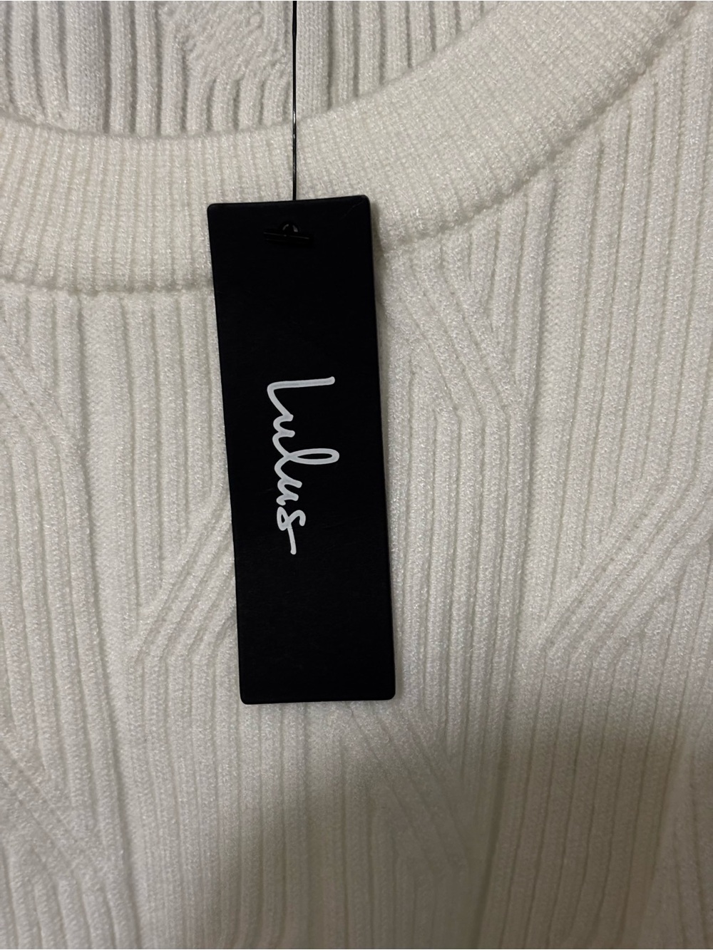 Lulu's Cream Ribbed Scoop-Neck Sweater - Picture 4 of 6